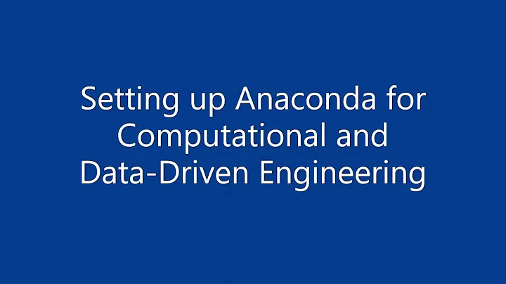 Setting up anaconda using conda prompt