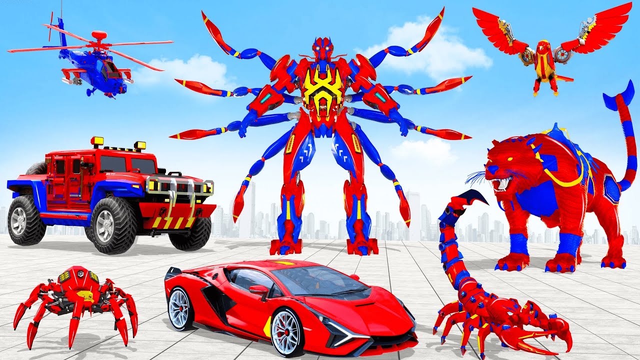 Spider Tank Robot Car transformation game