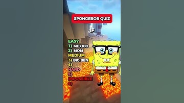 SpongeBob Quiz 2 #spongebob #fyp #foryoupage #quiz #exam #dontsaythesamethin