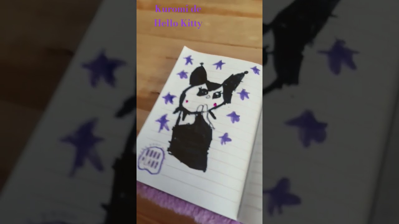 dibujandome con un vestido de color negro y parte 2 para My Melody