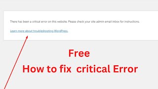 Detalles How To Fix . There Has Been A Critical Error On Your Website  Critical Errors   WordPress in Bangla Noticias
