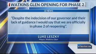 Watkins Glen moving to Phase 2, but not all of Schuyler County