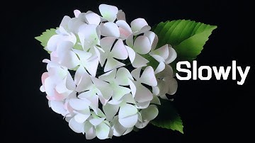 ABC TV | How To Make Hydrangea Flower From Printer Paper #2(Slowly) - Craft Tutorial