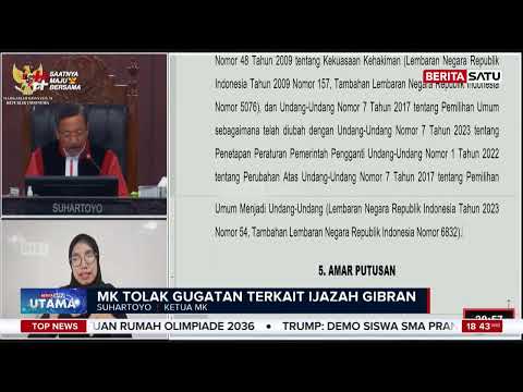 Gugatan Ditolak tapi Bukti SMA Nihil: Gibran Skakmat Isu Ijazah! #Beritasatu