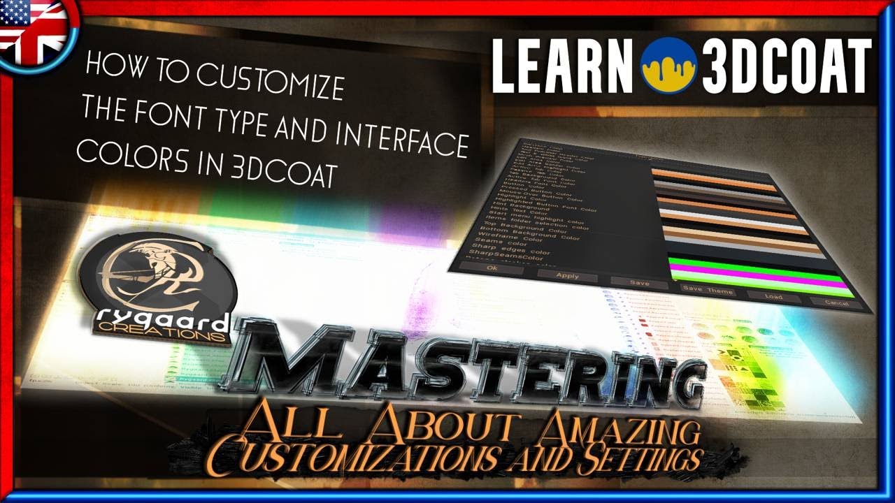 Learn 3DCoat - How to customize the font type and interface colors ...