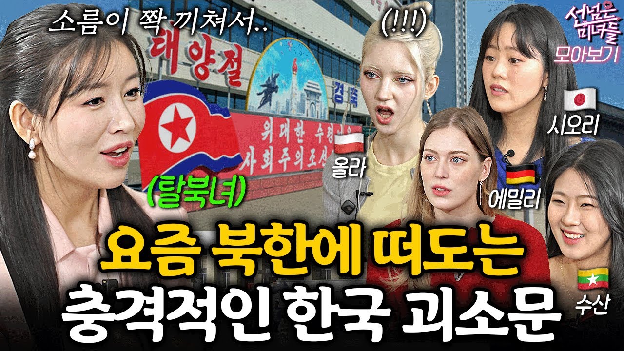 난생 처음 북한 여자를 실제로 만난 외국인 미녀들의 반응ㅣ선넘은 미녀들 탈북민 특집 모아보기