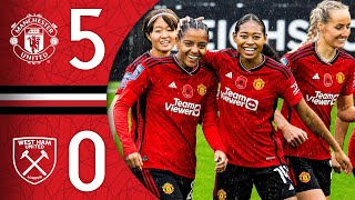 FIVE-STAR PERFORMANCE ⭐️ | Man Utd 5-0 West Ham | WSL Highlights