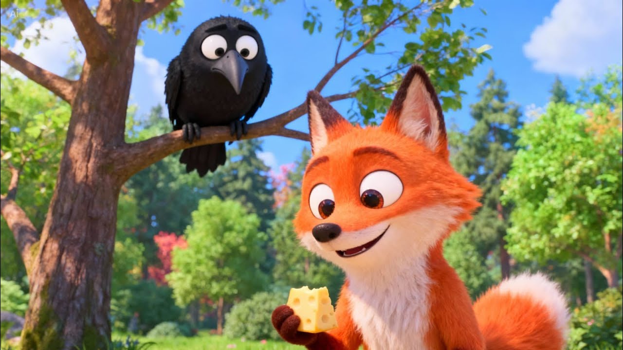 Fox Aur Crow Ki Kahani | Kids Moral Story in Urdu | Cartoon Story for Children