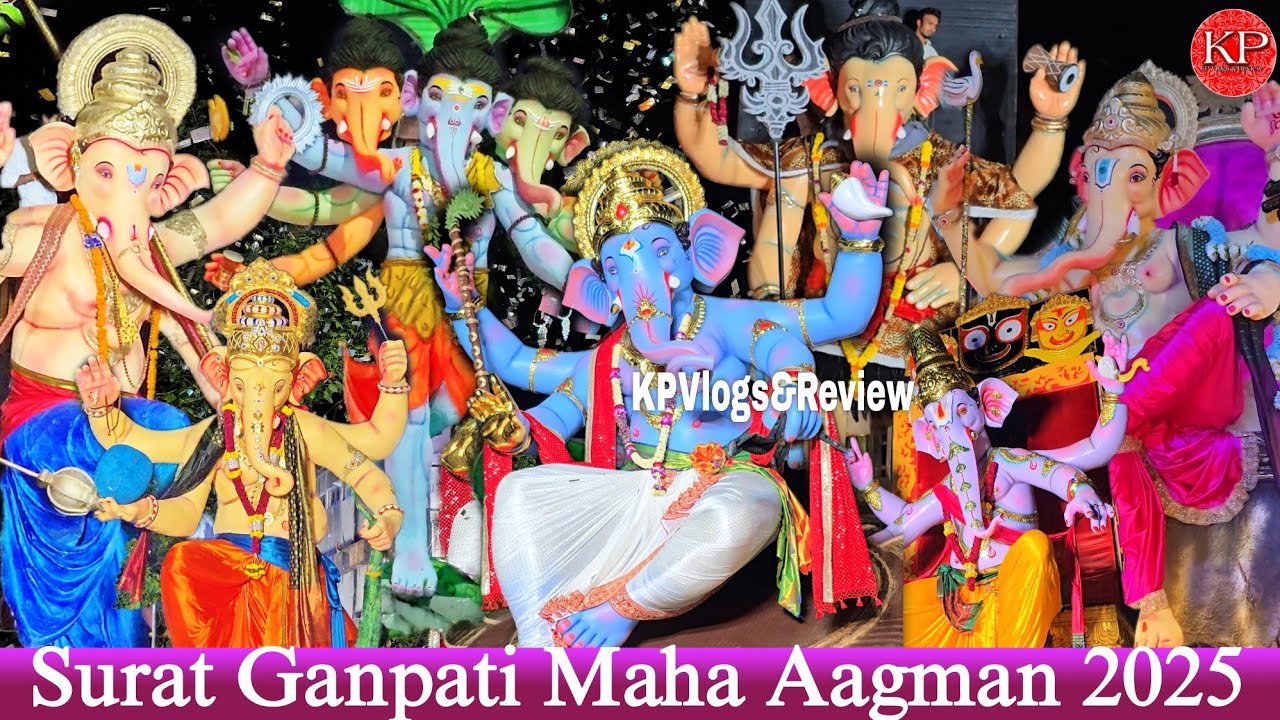 25 To 30 Ganpati Maha Aagman 2025 | Surat Ganesh Utsav 2025 |Surat All Biggest Ganpati Murti Aagman|