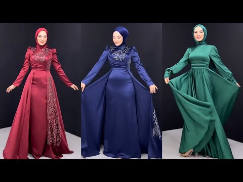 2023 Tesettür Abiye Modelleri Yeni Koleksiyon Harika Renkler düğün Abiye Hijab Party Dresses