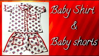 Baby boy / girl shirt and shorts cutting and stitching full tutorial screenshot 4