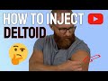 TRT deltoid injection - how to do a deltoid injection - full guide+demo- TRT UK