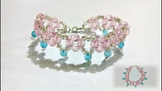 Tutorial de bisutería #39 HERMOSA Pulsera de Cristal