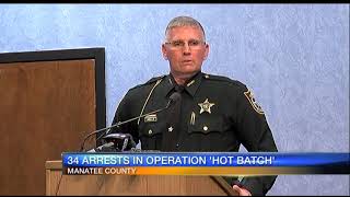 Manatee Cointy Sheriff's sting operation nets 34 drug arrests