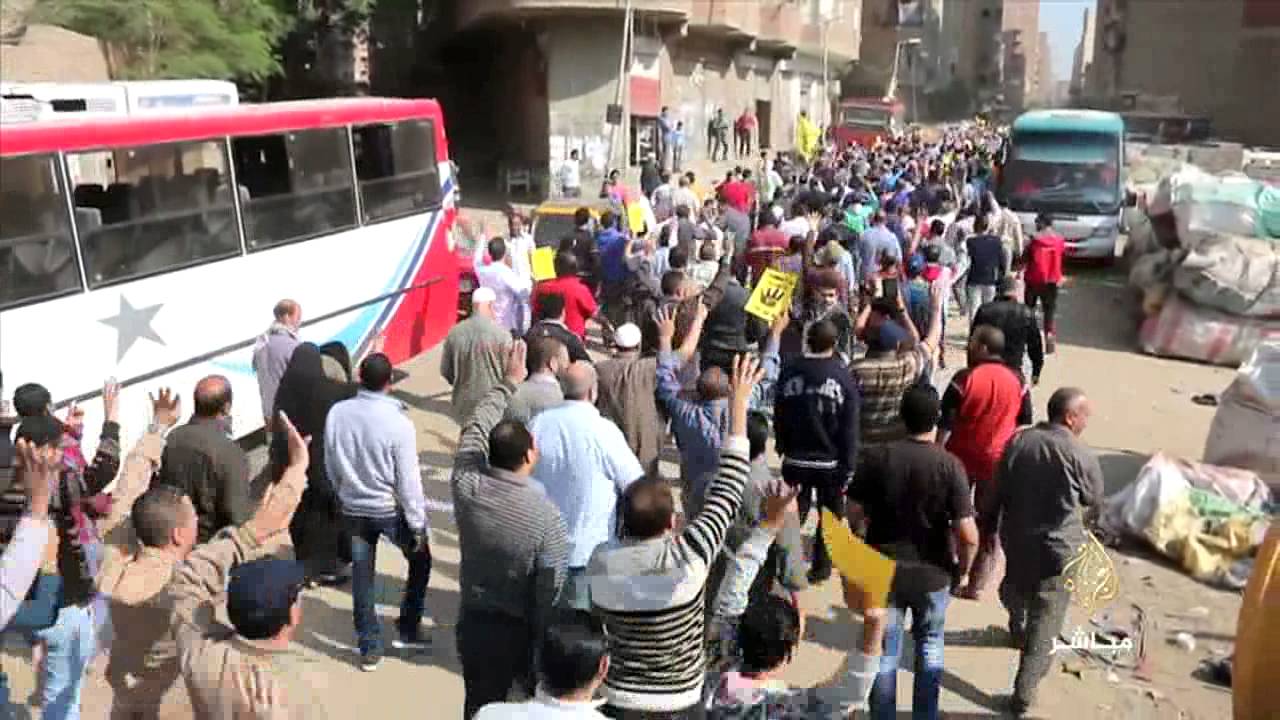 مظاهرات حاشدة رافضة للانقلاب بمنطقة الهرم في محافظة الجيزة المصرية