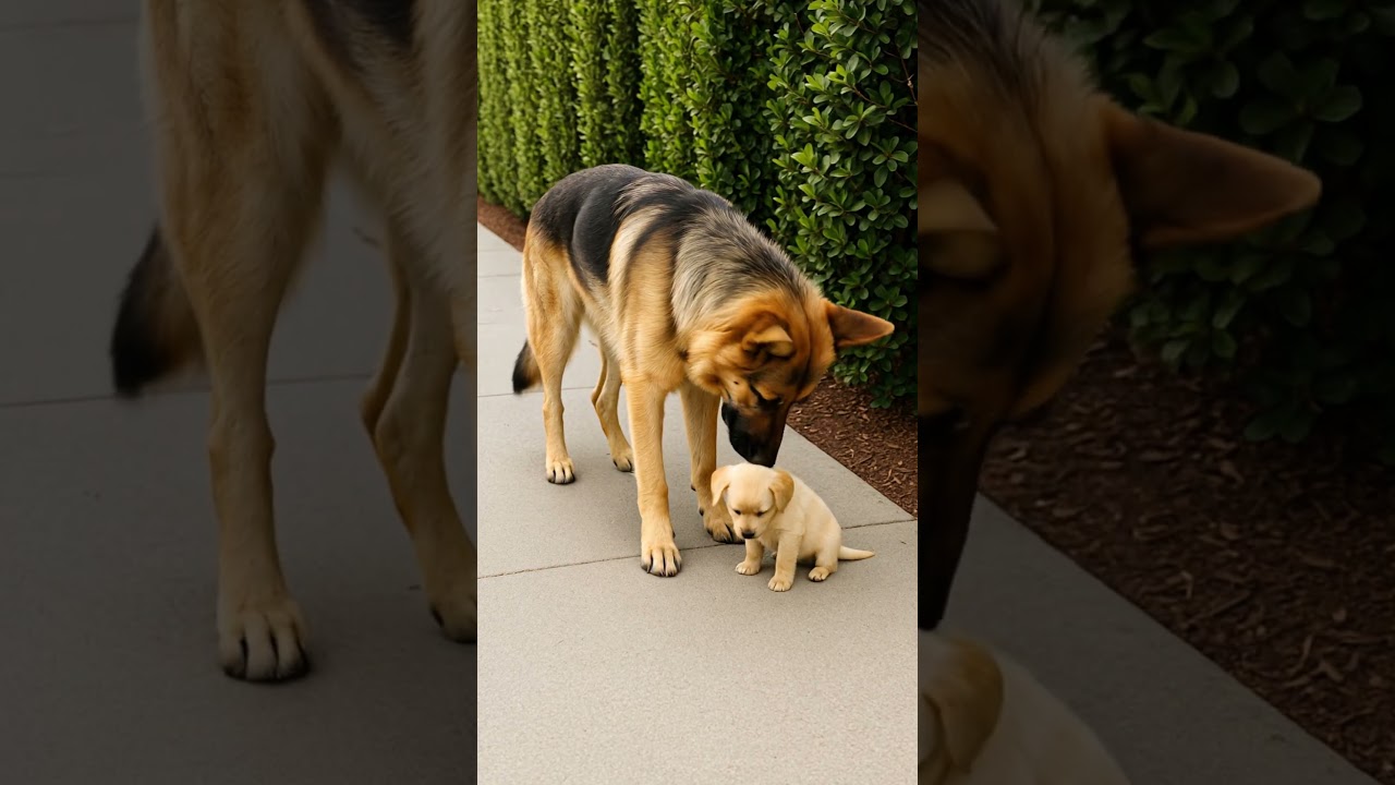 Giant Dog Becomes the Best Big Brother to a Tiny Puppy 🐕❤️ 