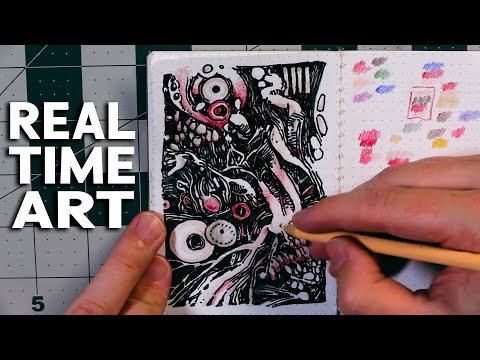 Realtime Drawing: Tiny Sketchbook Lines & Coloring & Chill