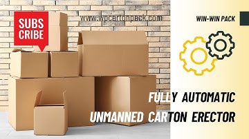 WIN-WIN PACK Fully Automatic Unmanned Carton Erector: Servo-controlled Carton Forming and Sealing