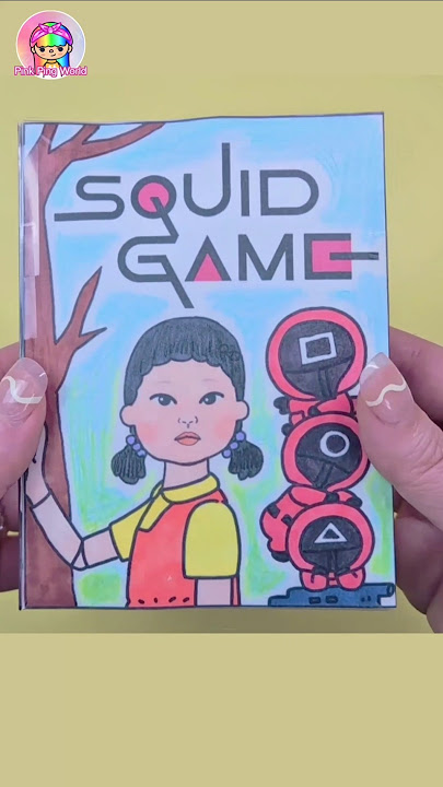 Squid Game Squishy Book #paperdiy #shorts