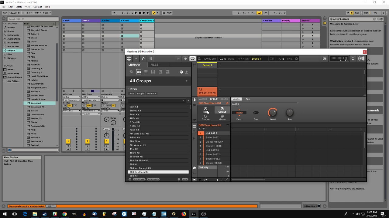 How to Route MIDI from Ableton 9 into Maschine 2.7.2 - YouTube