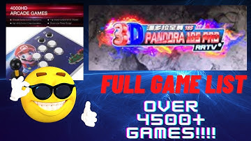 Pandora 18s 3D I Full List of Games #retro gaming #arcade gaming #classic