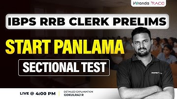 IBPS RRB CLERK PRELIMS | SECTIONAL TEST |  BY GOKULRAJ SIR