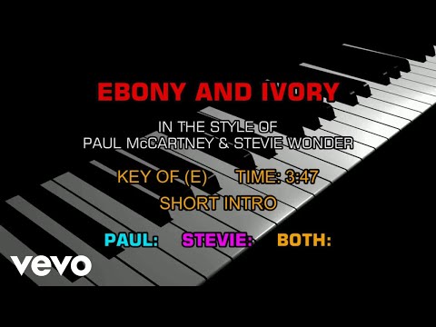 Paul Mccartney, Stevie Wonder - Ebony And Ivory (karaoke)