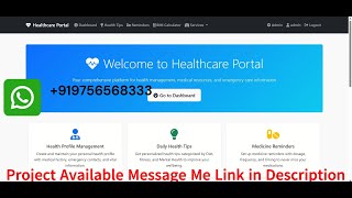 Healthcare Application Using Python | Final Year Project 2025 | Full Demo + Source Code