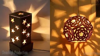 🌟 DIY Starry Light & Geometric Lampshades - Unique Handmade Room Decor! 💡✨