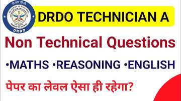 DRDO Technician Non Technical Classes || non tech questions for drdo UPPCL iti based exams ||