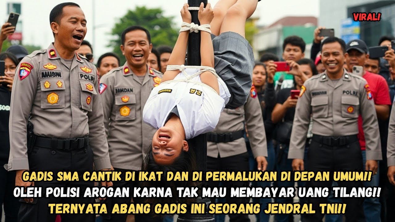 OKNUM POLISI MENGIKAT GADIS SMA!! KARNA TAK MAU BAYAR UANG TILANG!! TERNYATA ABANGNYA JENDRAL TNI!!