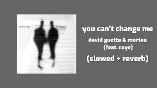 David Guetta & Morten Feat. Raye - You Cant Change Me Slowed Reverb