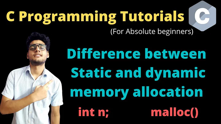 Difference between Static memory allocation and Dynamic memory allocation | C tutorials