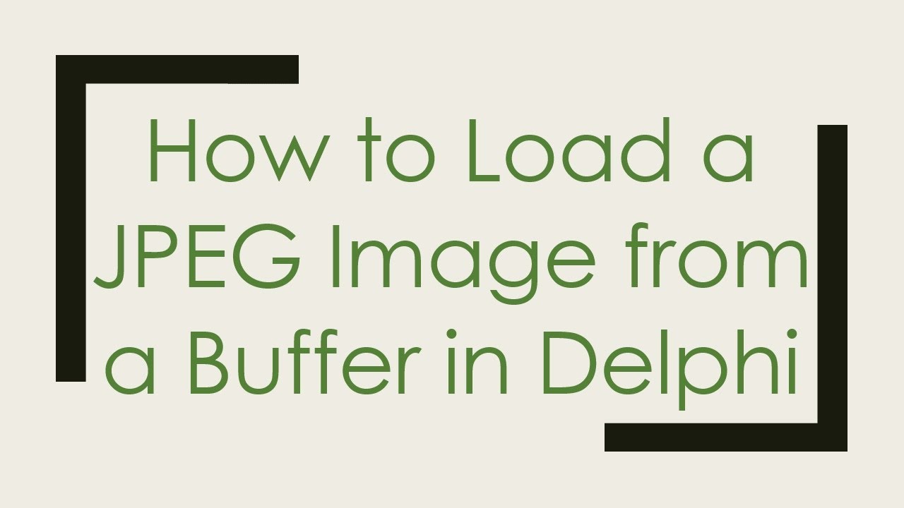 How to Load a JPEG Image from a Buffer in Delphi