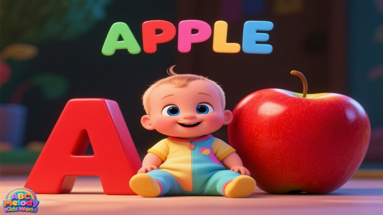 Slow ABC Phonics Song A–Z 🎶 Calm Alphabet Learning for Toddlers - ABC Melody Kids World