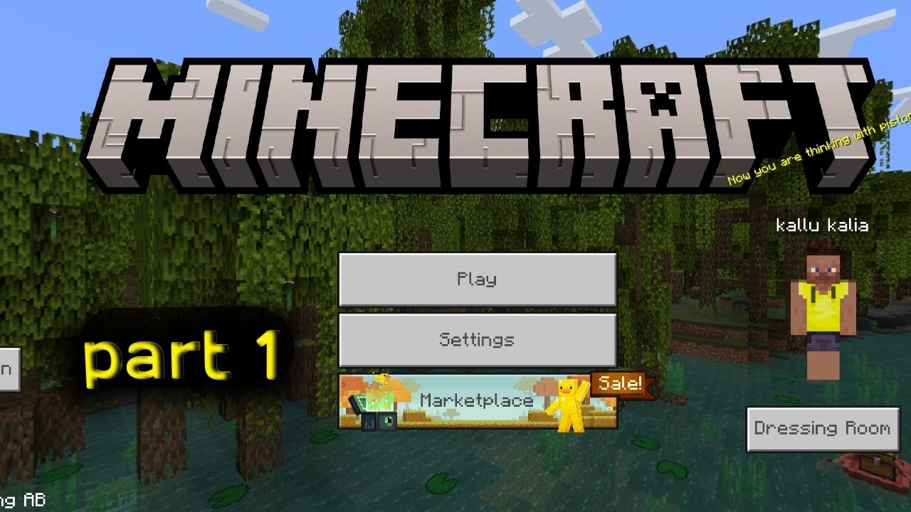 playing mine craft with my brother part 1 - YouTube