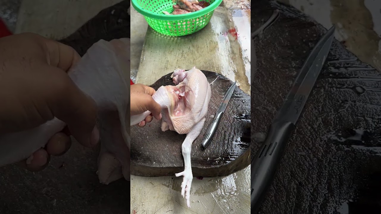 The easiest way to separate chicken meat and bones 