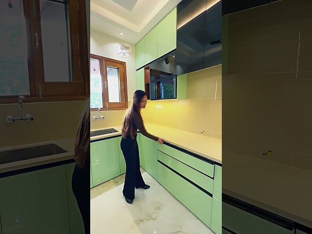 Green Theme Wali Kitchen😍 | #kitchen #kitchensofinsta #kitchensofinstagram #kitchenware