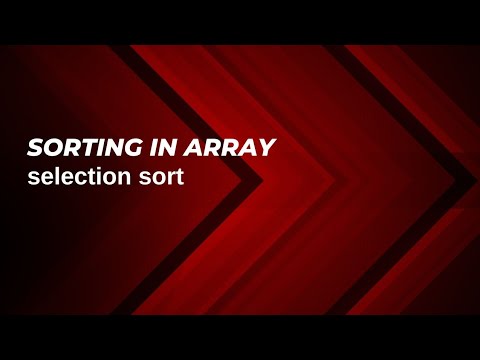 Sorting in Array | Selection Sort | C++ placement Course - YouTube