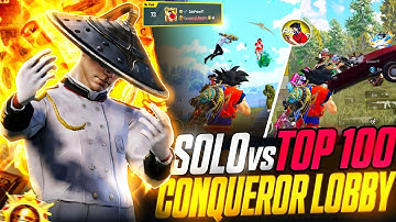 SoloPrime vs TOP 100 CONQUEROR LOBBY ☠️ | BGMI 4.1 Update Gameplay | Intense 1v4 Clutches 🔥