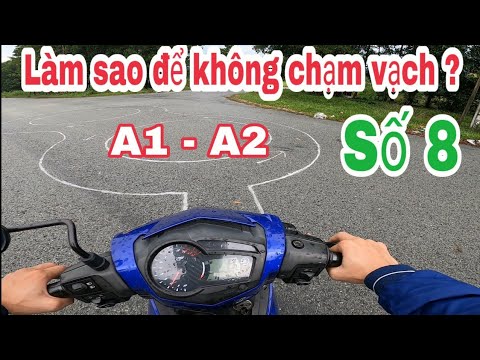 Thi bằng lái A2 | HƯỚNG DẪN đi Vòng Số 8 bằng xe côn tay Exciter/Raider/Sonic