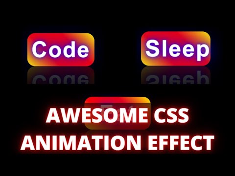 Code, Eat, Sleep, Repeat CSS Transition Effect with Reflection