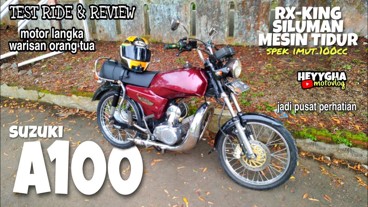 REVIEW SUZUKI A100 MOTOR LANGKA‼️  TEST RIDE RX KING SILUMAN MESIN TIDUR SPEK IMUT 100cc #59