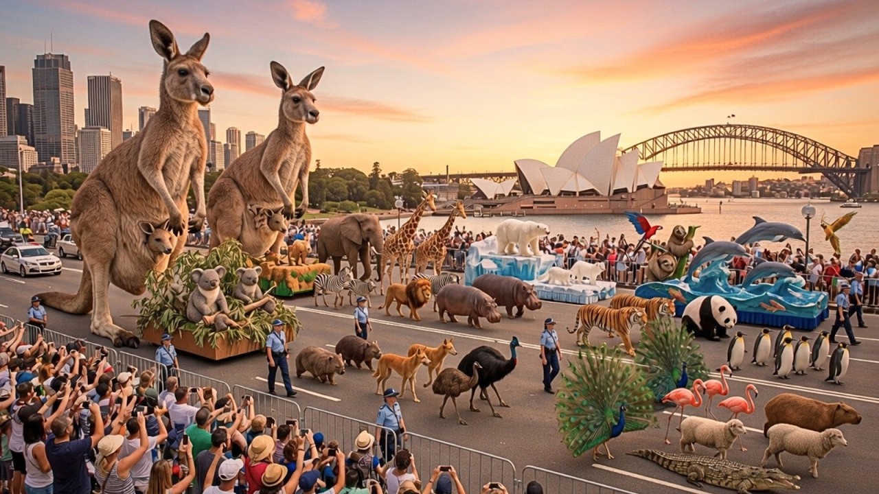 Australia Wildlife Parade 2026 🦘 | Exotic Animals March Across City Streets (Full Event 4K)