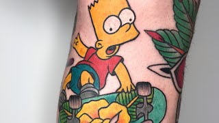 The Simpsons Tattoo Time Lapse | Bart Simpson