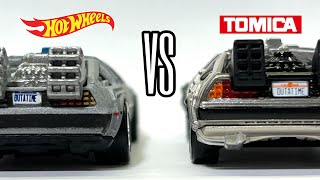 Hot Wheels Vs Tomica - BTTF DeLorean Manufacturer Comparison