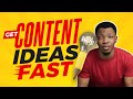 Simple method to get content ideas fast  do this