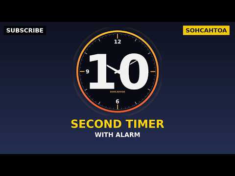 10 seconds Timer with Loud Alarm | Great for Deep Work