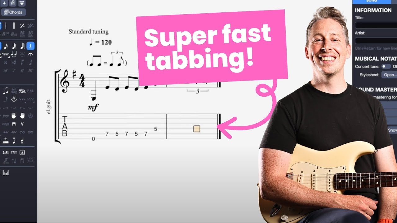How To Tab A Guitar Solo On The Spot Using Guitar Pro - YouTube