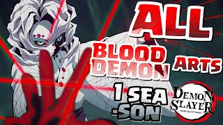 All Blood Demon Arts Attacks - First Season Demon Slayer